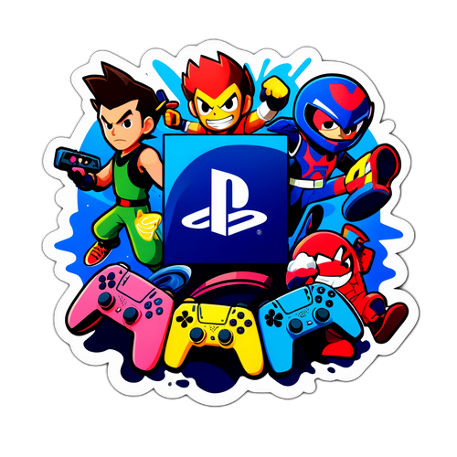 Scena di gioco con console PlayStation 5