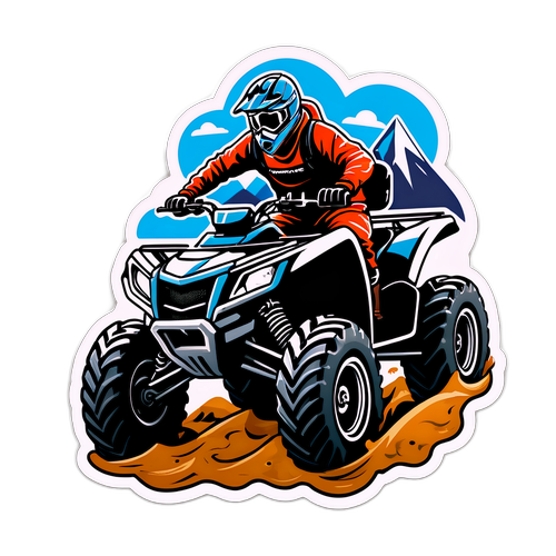 Avontuur wacht! ATV sticker