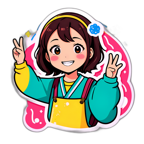 輝く春風のイラスト