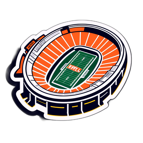 Nowoczesny stadion NFL z fanami w akcji