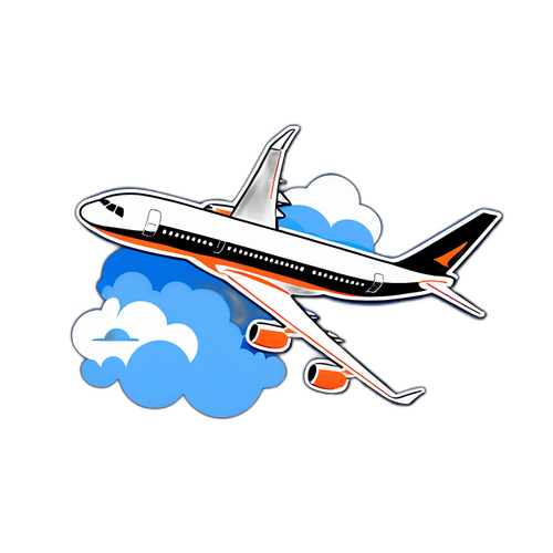 Elegancka ilustracja samolotu Airbus