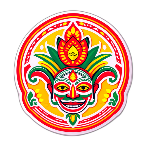 Sticker que representa a rica cultura do Suriname
