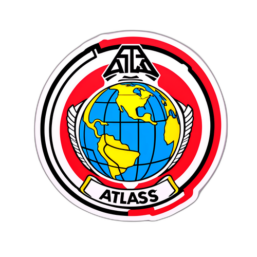 Stiker Logo Atlas FC dengan Sentuhan Budaya Lokal