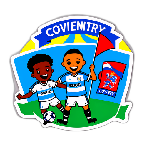 Pelekat Ceria Merayakan Pertandingan Coventry vs Ipswich Town