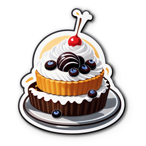 Verfijnde Dessert Sticker