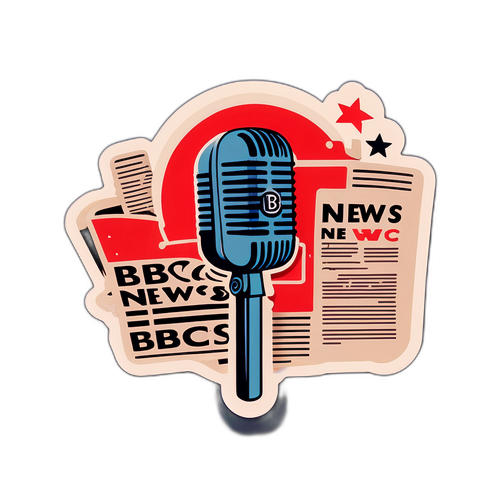Vintage BBC News Klistremerke