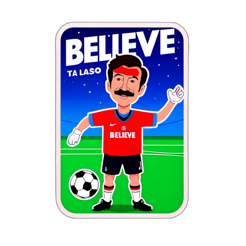 Ein inspirierender Sticker mit Ted Lasso