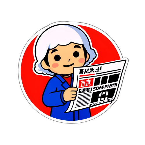 ニュースを読むキャラクター