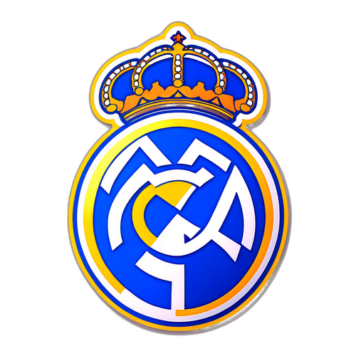 Modernong Sticker ng Logo ng Real Madrid