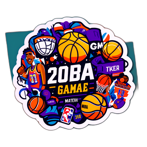 Exciting NBA Game Reminder Sticker