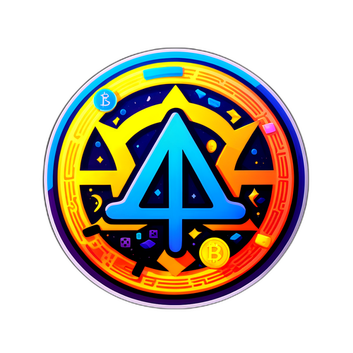 Stiker Simbol Cryptocurrency dengan Logo Indodax