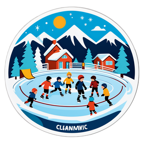 Khung cảnh mùa đông ấm áp với sân trượt băng