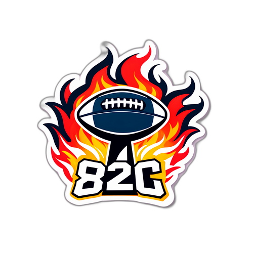 Super Bowl 2026 Vuurvoetbal Sticker