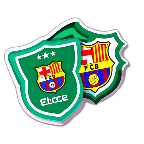 สติกเกอร์สำหรับการค้นหาคู่แข่งขันใหญ่เช่น เอลเช่ vs บาร์เซโลน่า