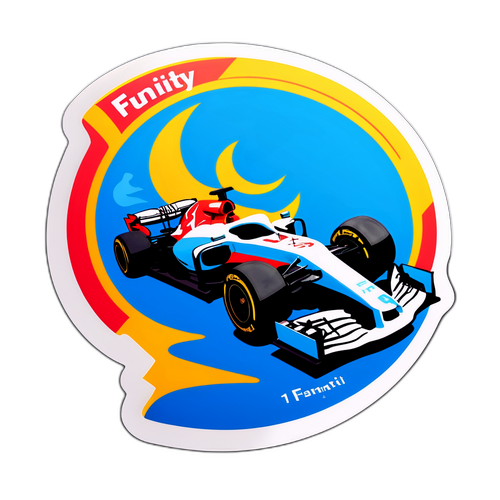 Un sticker cu simbolul F1 și mesaj de unitate