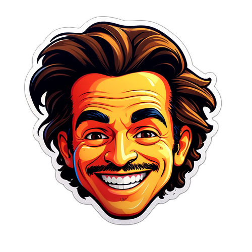 Adesivo do Serginho Groisman em Estilo Cartoon