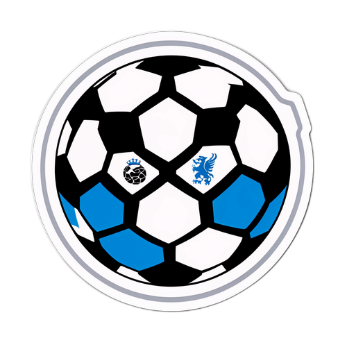 Minimalist Fotbollssticker med Premier League Bakgrund