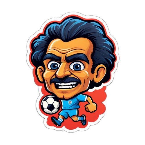 Caricatură amuzantă din fotbal