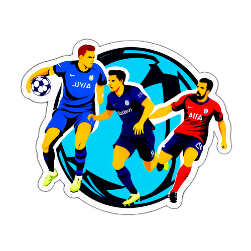 Design dinamic cu jucători de fotbal în acțiune