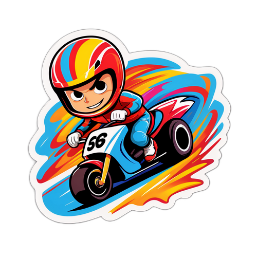Sticker ng Racer sa Karera