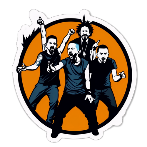 Energetisches Sticker-Design für Linkin Park