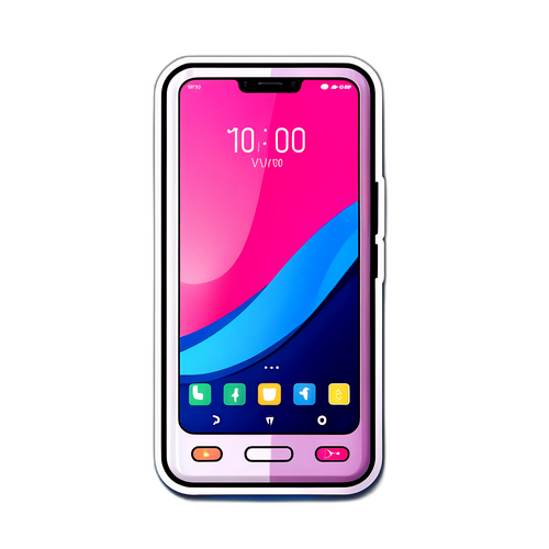 กราฟิกน่ารักของเทคโนโลยีสมาร์ทโฟน แสดงการใช้งาน vivo V70