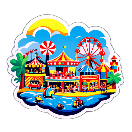 樂富村遊樂園快樂景象貼紙