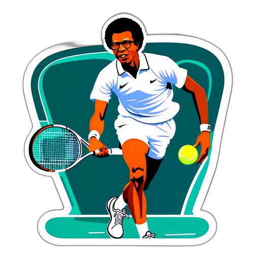Arthur Ashe på tennisbanan