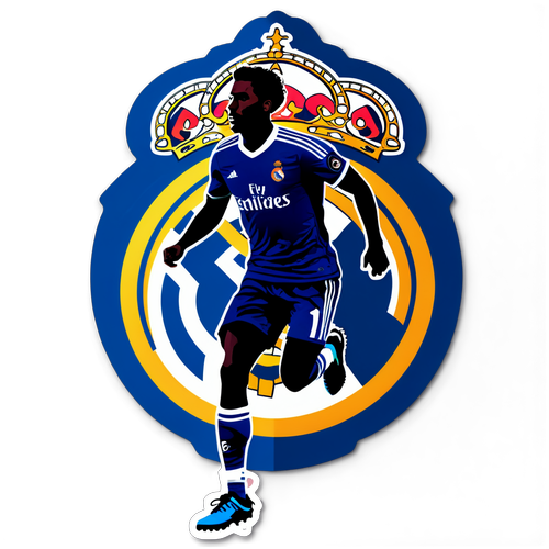 Real Madrid's Brilliant Crest Comes to Life with a Star-Studded Player Silhouette!