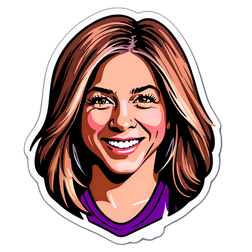 Szórakoztató sportos matrica Jennifer Aniston kedvenc sportjával