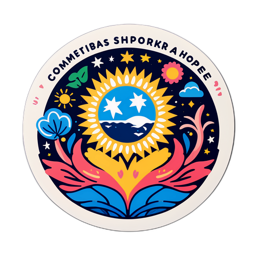 Stiker Dukungan Komunitas dan Penyembuhan