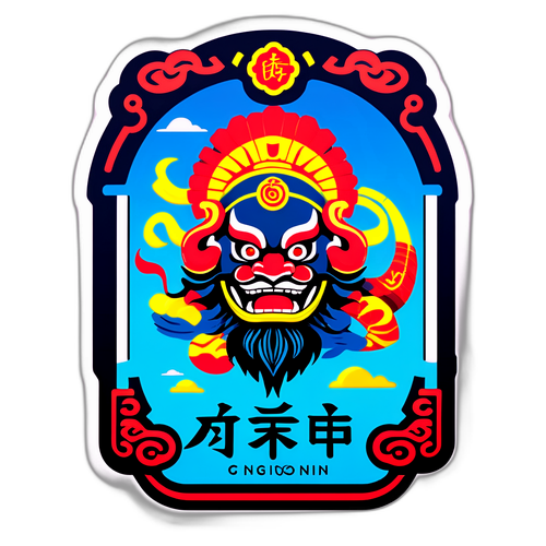 古代中國文化與關稅問題的獨特貼紙