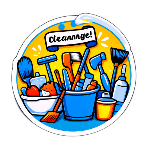 Autocollant Humoristique sur les Tâches Ménagères