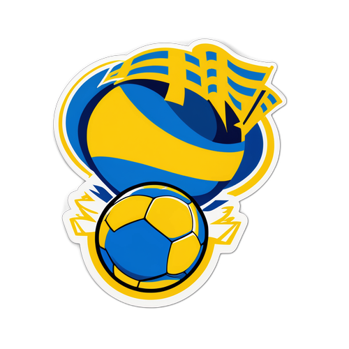 Sticker ya Timu ya Soka ya Uswidi
