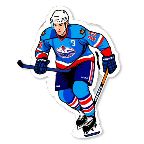 Samolepka Sven Andrighetto - hokejista v akci