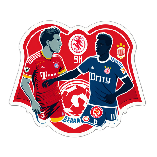 Sticker artistic al rivalității dintre Union Berlin și Bayern