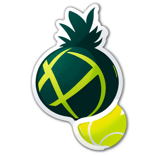 Minimalist Design eines Tennisballs mit Sabalenkas Unterschrift