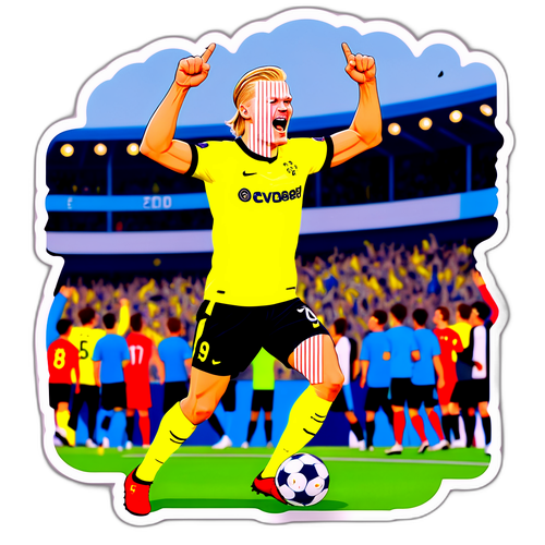 एर्लिंग हालंड की गोल उत्सव