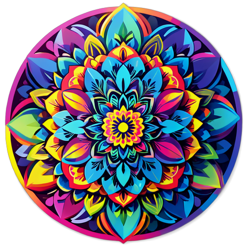 Intricately Designed Rainbow Mandala