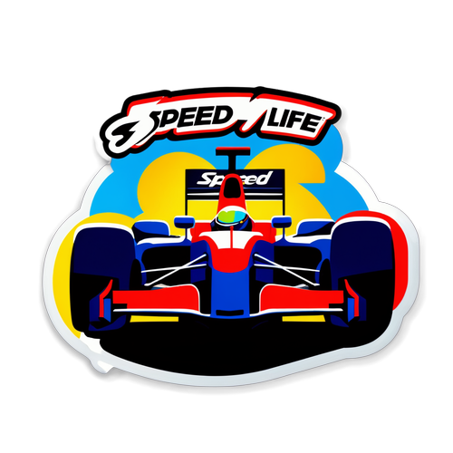 Accelerează-ți Viața: Stickerul Motivant pentru Iubitorii de Formula 1!