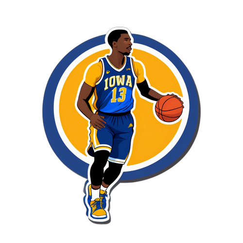 Iowa Basketball Player Sticker