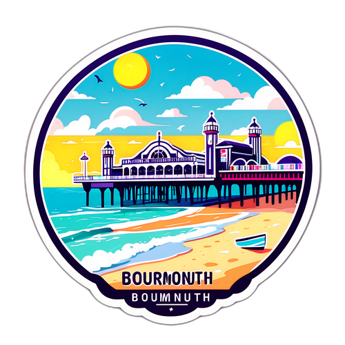 Stiker Tema Pantai Pier Bournemouth