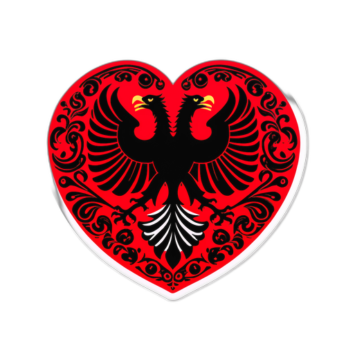 Ρομαντικό αυτοκόλλητο της Αλβανίας