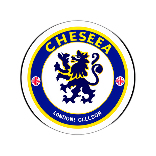 Moderne Chelsea Sticker mit urbanem London Hintergrund
