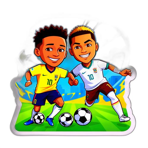 Ігровий картонний наліпка з Неймаром і Роналду