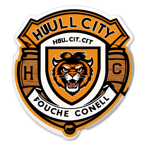 Sticker ya Kijadi ya Hull City FC: Utaalamu wa Soka katika Mtindo wa Kale!