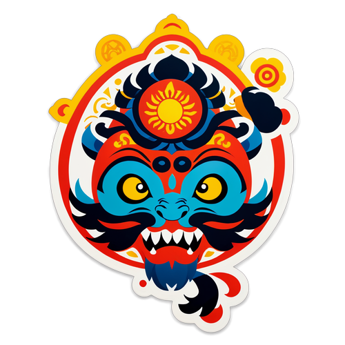象征中国经济向上的力量与自信的贴纸