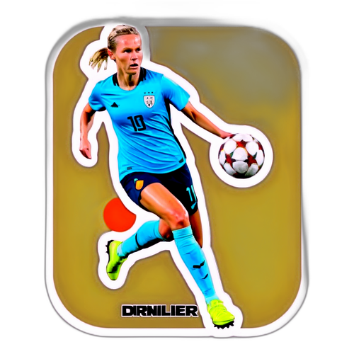 Sticker med Pernille Harder i aktion