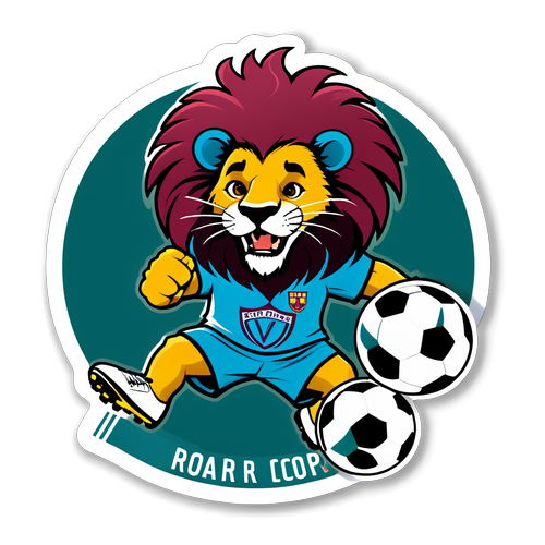 Sticker Ceria Singa Aston Villa