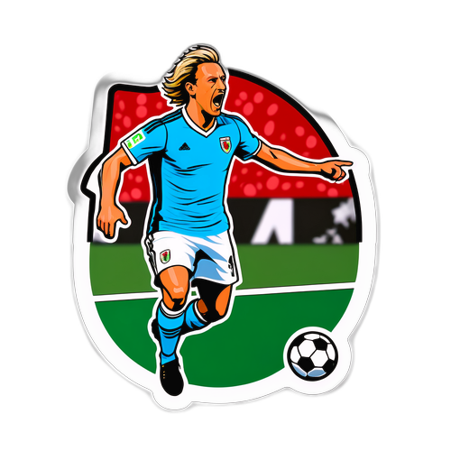 Autocollant dynamique de Mexes marquant un but